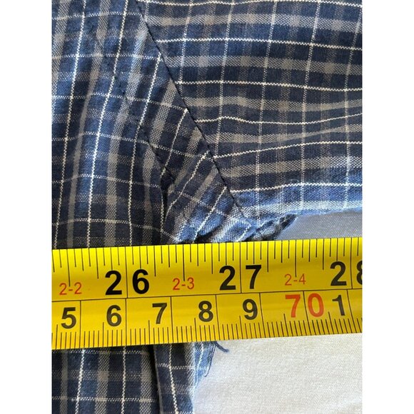 Ralph Lauren Mens Blue Checkered Polo Button Down Shirt Size XL Cotton - Picture 5 of 6